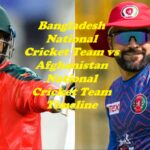 Bangladesh National Cricket Team vs Afghanistan National Cricket Team Timeline