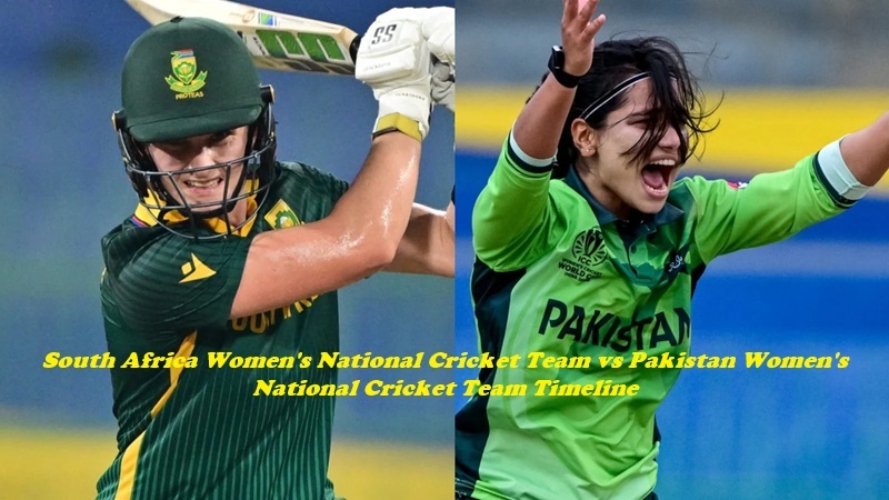 South Africa Women's National Cricket Team vs Pakistan Women's National Cricket Team Timeline