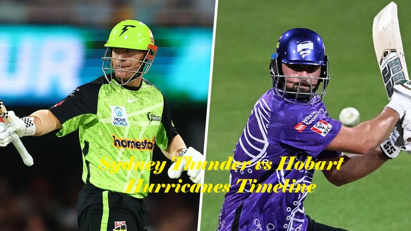 Sydney Thunder vs Hobart Hurricanes Timeline